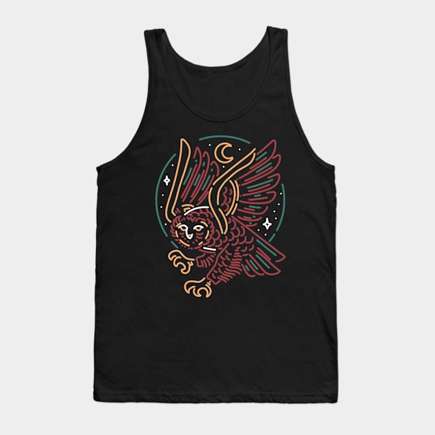 owl line art Tank Top by donipacoceng